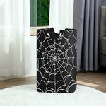 50L Laundry Basket Halloween Spider Foldable Laundry Hamper with Padded Handles Waterproof Durable Clothes Hamper Storage Basket for Toys Clothes Organizer