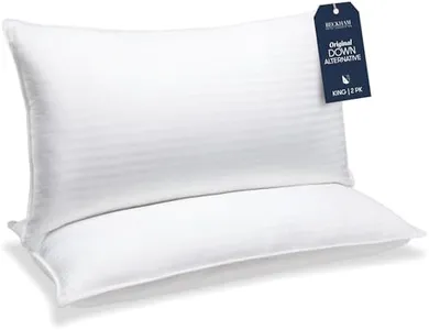 Beckham Hotel Collection Bed Pillows King Size Set of 2 - Down Alternative Bedding Gel Cooling Big Pillow for Back, Stomach or Side Sleepers