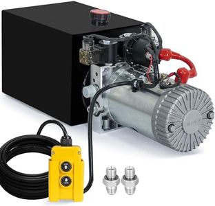 New 12V Hydraulic Pump Hydraulic Power Unit Electric Dump Trailer Power Unit (Double Acting 6 Quart)