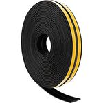 Outus 12 m Black EPDM Rubber Weather Strips for Door and Window Sound Wind Noise Proof