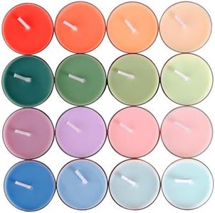 16 Colors Colored Scented Tealight Candles - Natural Soy Wax Candles with Essential Oils, Home Decor and Aromatherapy, Perfect for Home Use and Gifting (Color Series)