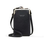 Utuher Small Crossbody Phone Bag for Women,Small Crossbody Purse for Women，Cellphone Shoulder Bags Card Holder Wallet Purse(black)