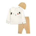 ARIEL Cotton Clothing Sets for Boys & Girls - Unisex Clothing Sets Full Sleeve T-Shirt & Pant -Size(9-12 Months) -Style(White-Cap)