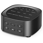 Sleepbox Sound Machines with 25 Soothing Sounds 36 Volume Levels 5 Timers Visible Sound Catalog Portable Memory Function Sleep White Noise Machine for Home Office and Travel（Black）