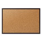 Quartet Cork Bulletin Board, 24 x 18 Inches, Black Frame (2301B)