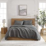 Brielle Home Quilt Set, Cotton Blend, Pewter, King