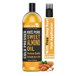 WishCare Pure Cold Pressed Sweet Almond Oil for Hair Growth and Glowing Skin & Face - 100ml