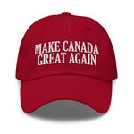 Make Canada Great Again Hat, Embroidered Dad Cap, Funny Canada Hat, Canadian Gift Cranberry One Size