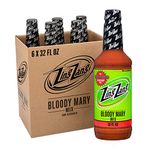 Zing Zang Bloody Mary Mix, Non-Alcoholic Cocktail Mixer with a Bold-Tasting Seven Vegetable Juice and Spice Blend, 32 Fl Oz Bottles (Pack of 6)