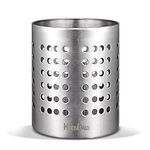 Kitchen Utensil Holder, KSENDALO Stainless Silverware Holder, Kitchen Utensil Drying Cylinder,Utility for Kitchen/Home/Office, Diameter 4.72"(L)