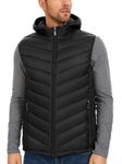 YKR Mens Puffer Vest Lightweight Winter Hooded Puffy Outerwear Vests Quilted Gilet with Pockets