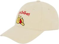 Disney Winnie The Pooh Dad Hat, Adjustable Cotton Baseball Cap with Curved Brim, Khaki, One Size