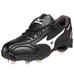 Mizuno Men's 9-Spike Pro Limited Mid G5 Baseball Cleat, Black/White, 7 UK