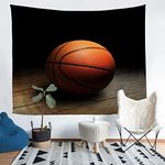 Boys Basketball Tapestry Wall Hanging 3D Ball Tapestry for Kids Teens Men Basketball Cool Competitive Games Wall Tapestry Sports Black Decor Wall Art for Bedroom Living Room,Large 58x79 Inch