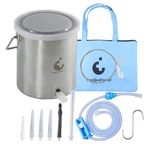 TopQuaFocus 2L Enema Kit Stainless Steel Enema Bucket Kit for Man Woman Colon Cleaning Home Coffee Enemas