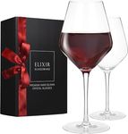 ELIXIR GLASSWARE Red Wine Glasses Set of 2-22 oz - Large Wine Glasses - Hand Blown Long Stem Wine Glasses - Wine Glass Set - Housewarming Gifts, Wine Gifts for Women, Premium Crystal Wine Glasses