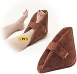 Heel Cushion Protector Pillow Foot Support Heel Pillows for Pressure Sores Foam Heel Ankle Protector for Bed Sores Foot Pillow for Pressure Ulcers Heel Pain Relief (Brown, 1 Pcs)