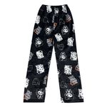 Women's Pyjama Bottoms Cat Fluffy Pyjamas Bottoms Cute Anime Flannel Pyjamas Comfortable Lounge Pants Plus Size Pj Bottoms Lounge Wear