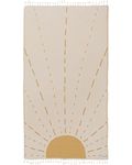 Sand Cloud Turkish Beach Towel - Sand Resistant - 100% Organic Turkish Cotton Yarn - Quick Dry Towel for Beach, Picnic Blanket or Throw - As Seen on Shark Tank - Sunrise