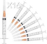 3ml Syringes with Needle - 25 Gauge 1 inch Needle with Luer Lock Syringe Individually , Sterilized, 16PCS/Box