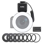 GODOX RING72 Macro LED Video Light Professional Photography Fill Light 72pcs LED Bead Color Temperature 5600K 10 Levels Adjustable Brightness with Adapter Ring 49mm-77mm