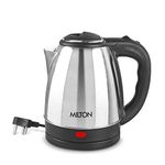 Milton Euroline Go Electro 1.5 Stainless Steel Electric Kettle, 1 Piece, Silver, 1.5 Litres | Power Indicator | 1500 Watts | Auto Cut-off | Detachable 360 Degree Connector | Boiler for Water
