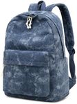 School Backpack for Teens Large Corduroy Bookbag Lightweight 17 inch Laptop Bag for Girls Boys Casual High School College (Corduroy-Vintage Blue)