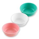 Re-Play Made in USA 3pk 12 oz. Bowls in White, Blush and Aqua | Made from Eco Friendly Heavyweight Recycled Milk Jugs and Polypropylene - Virtually Indestructible (Fresh)