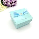 JZK 50x Blue Baby boy favor boxes gift box for baby shower treats candy macaron chocolate biscuit for christening, mother's party, new born baby children boy birthday party bags