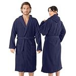 HOMELEVEL Terry Bathrobe 100% Cotton Women Men Ladies and Men