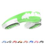 Reductro Mouthguard Slim Fit, Adults and Junior Sports Gum Shield Mouth Guard with case for Boxing, MMA, Rugby, Hockey, Karate, Judo and All Contact Sports. Fitting Technology. (Green & White)