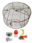 KUFA Stainless Steel Wire Crab Trap with Crabbing Accessory Kit (CT100+CEM3+ZIN1)