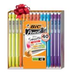 BIC Xtra-Smooth Mechanical Pencils with Erasers, Bright Edition Medium Point (0.7mm), 40-Count Pack, Bulk Mechanical Pencils for School or Office Supplies