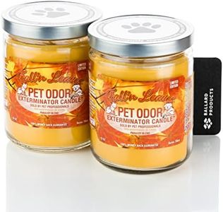 Specialty Pet Odor Exterminator Fall N Leaves Scented Candle Pack of 2 - Pet Odor Candles - Bundle with Ballard Products Air Freshener