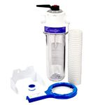 Whirlpool 10" x 2.5" Whole House Water Filter System WHKF-DWHV, 3/4" Ports, Replacement Cartridge GD05 & Kit Included, NSF Certified