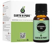 Earth N Pure Vitamin E Oil Therapeutic Grade for Skin, Hair and Nails with Glass Dropper 15 ml