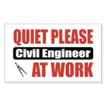 CafePress Civil Engineer Work Rectangle Sticker Rectangle Bumper Sticker Car Decal