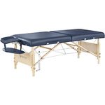Master Massage Coronado Therma Top™ Portable Massage Table Heated with Warming Top and 3-Inch Foam Cushioning- Tattoo Bed, Lash Table- Royal Blue (30” x 84”)