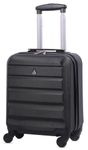 Aerolite 45x36x20 easyJet Maximum Size Suitcase to Avoid Easyjet Excess Hand Luggage Fee with 5 Years Warranty Hard Shell Carry On Hand Cabin Luggage Underseat Flight Bag with 4 Wheels