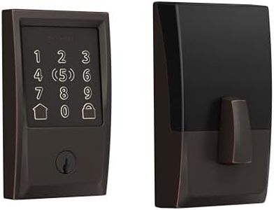Schlage BE499WBCEN716 Encode Plus Century WiFi Deadbolt Smart Keyless Entry Touchscreen Door Lock, Aged Bronze