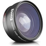 Opteka 0.43x High Definition Auto Focus Wide Angle Lens with Macro Attachment for Canon, Fuji, Nikon, Panasonic, Sony and Sigma 52mm Threaded Lenses Black