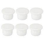 MECCANIXITY Silicone Rubber Hole Plug Soft Flexible Stopper for 13-14mm Hole White 6 Pieces