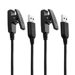 JIUJOJA 2Pack for Garmin Approach S20/G10 Forerunner 235/35/64/230/630/645/645 Music/735XT/Vivomove HR/Lily/Lily 2 Smart Watch Replacement Charger Charging Clip Sync Data Cable