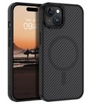 BENTOBEN for Magnetic iPhone 15 Plus Case, Phone Case iPhone 15 Plus [Compatible with MagSafe] Slim Fit Smooth Carbon Fiber Design Shockproof Women Men Girls Boys Protective iPhone 15Plus Cover, Black