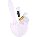 Facial Mask Mixing Bowl Set Silicone DIY Face Mask Mixing Bowl Set with Face Mask Bowl Brushes Stick Spatula Powder Measuring Cup 5 in 1 for DIY SPA Clay Mask