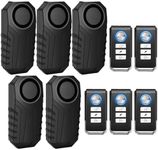 KCMYTONER 113dB Bike Alarm, Wireless Vibration Motion Sensor Waterproof Motorcycle Alarm with Remote, Anti-Theft Vibration Bicycle Alarm Waterproof Vehicle Security Alarm System, 5 Pack