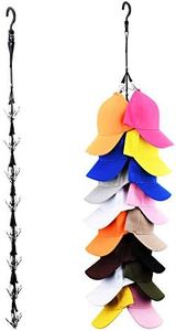 Closet Hanging Hat Rack, 16 Baseball Cap Holder, Closet Door Baseball Hat Organizer Hat Storage