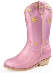 Wulubaba High End Girls Cowgirl Boots Embroidered Glitter – Western Toddler & Kids Cowboy Boots – Sweet Gift for Birthdays or Special Occasions