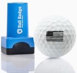 HODL 21 Ball Badge - Golf Ball Stamp, Self-Inking Golf Ball Stamper, (The America Series) Golf Ball Marker, Reusable Golf Ball Marking Tool to Identify Golf Balls - (American Flag)