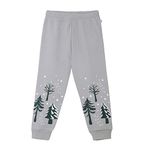 YouGotPlanB Kids Fir Trees Thermal Pants for Boy's & Girls Grey